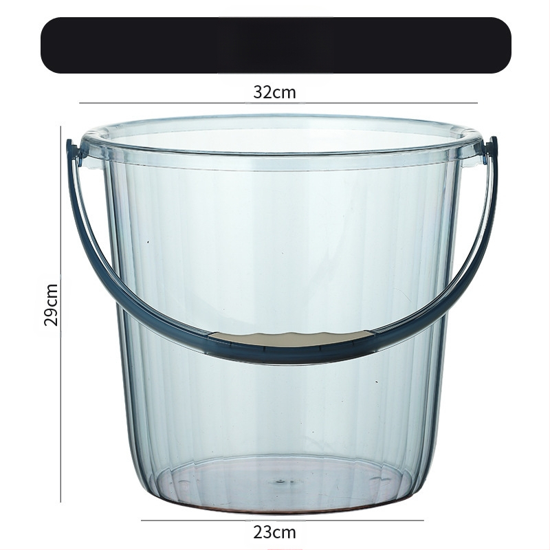 Studentų bendrabučio plastikinis kibiras, pagilintas, sutirštintas, didelis nešiojamas kibiras, buitinis PET skaidrus skalbinių kibiras, didmeninė prekyba, nėra