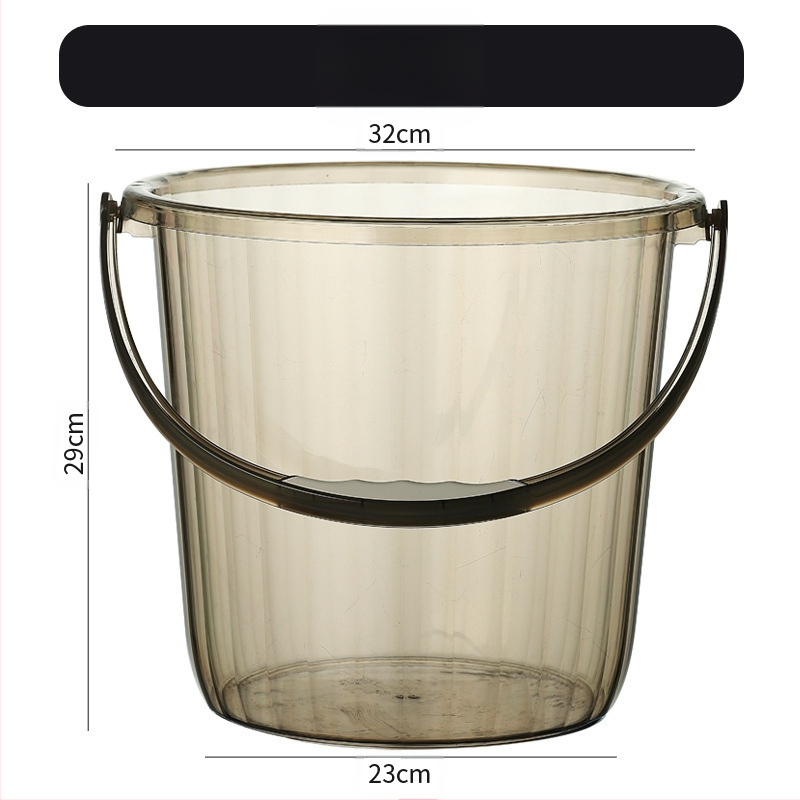 Studentų bendrabučio plastikinis kibiras, pagilintas, sutirštintas, didelis nešiojamas kibiras, buitinis PET skaidrus skalbinių kibiras, didmeninė prekyba, nėra