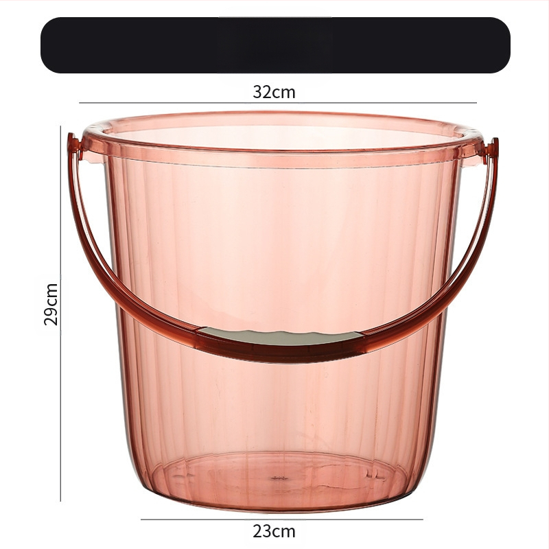 Studentų bendrabučio plastikinis kibiras, pagilintas, sutirštintas, didelis nešiojamas kibiras, buitinis PET skaidrus skalbinių kibiras, didmeninė prekyba, nėra