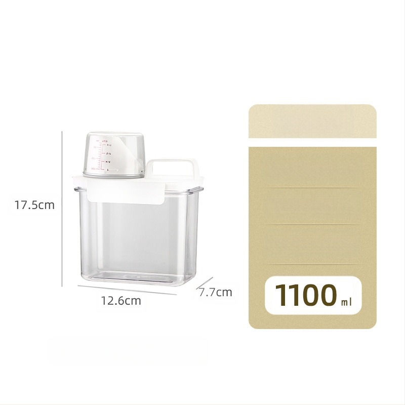 Japoniška skalbinių ploviklio laikymo dėžė vonios kambariui, skalbinių ploviklio laikymo bakelis, permatoma akrilinė dėžutė namams, kasdieniai reikmenys