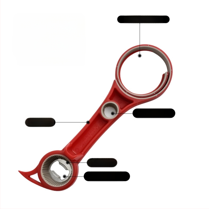 Didmeninė prekyba plastikiniais keturių viename butelių atidarytuvais, kūrybingais pasukamais dangteliais, atvirais alaus skardinėmis, buitiniais daugiafunkciniais butelių atidarytuvais