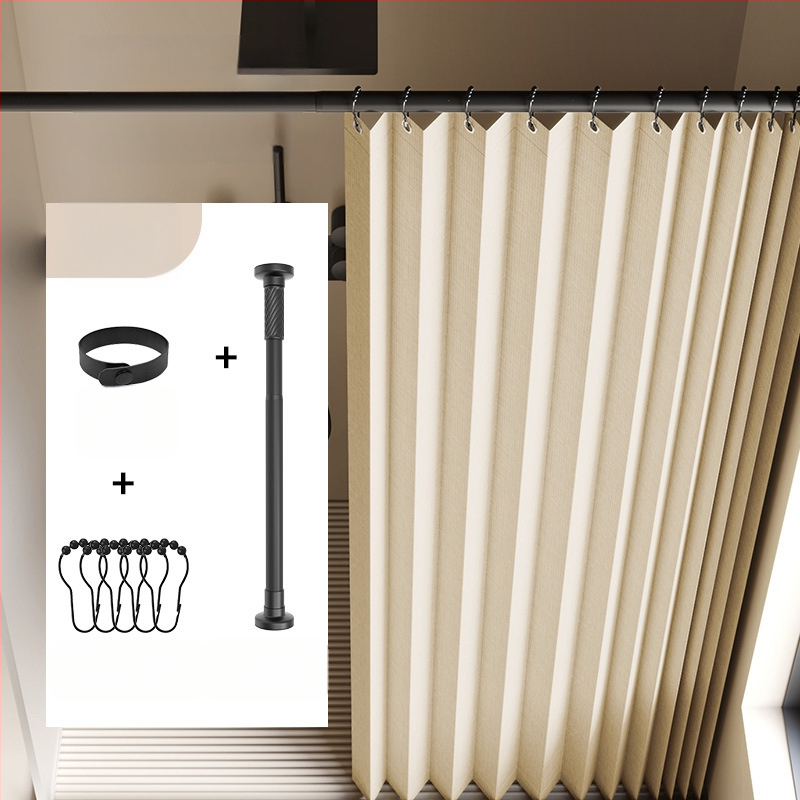 Összecsukható zuhanyfüggöny fürdőszobai vízálló, penészálló, nedves és száraz elválasztó függöny fürdőszobai függöny szövet függöny, csúcskategóriás zuhanyfüggöny
