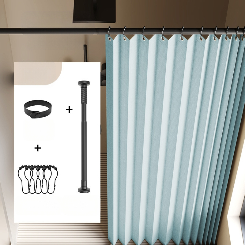 Összecsukható zuhanyfüggöny fürdőszobai vízálló, penészálló, nedves és száraz elválasztó függöny fürdőszobai függöny szövet függöny, csúcskategóriás zuhanyfüggöny