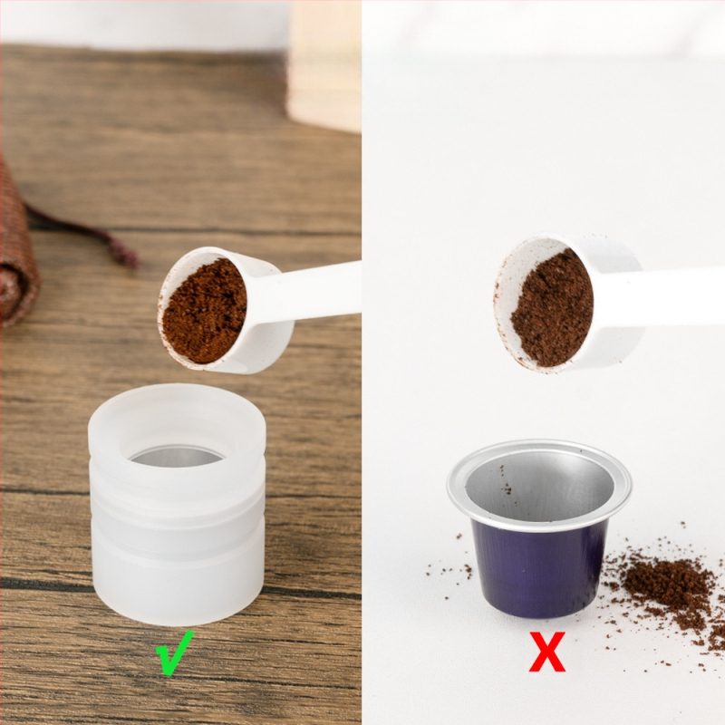 Kavos kapsulių užpildymo ir sandarinimo laikiklis, suderinamas su mažo dydžio „Nestle“ kapsulių puodeliais