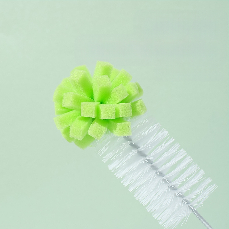 10 juanių parduotuvės polipropileno valymo šepetys, kurį galima pakabinti su kempine, puodelio šepetys ilga rankena puodų šepetys kasdieniams poreikiams didmeninės prekybos valymo šepetys