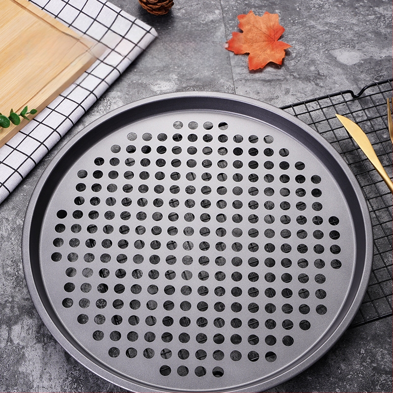 Kepimo forma, garbanota apvali, perforuota anglinio plieno picos keptuvė, negili keptuvės kepimo skarda, galima pasirinkti įvairias specifikacijas