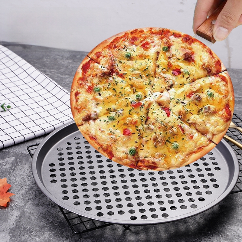 Kepimo forma, garbanota apvali, perforuota anglinio plieno picos keptuvė, negili keptuvės kepimo skarda, galima pasirinkti įvairias specifikacijas