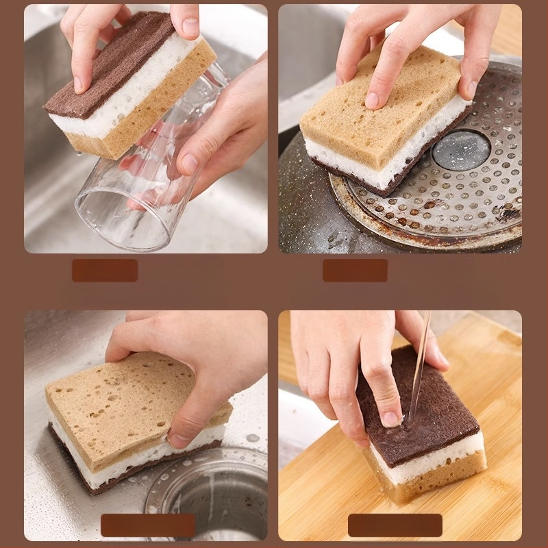 Háztartási mosogatókendő Kétoldalas mosogatókendő Tapadásmentes olajfertőtlenítő edénytisztító műtárgy mosogatószivacs súrolórongy