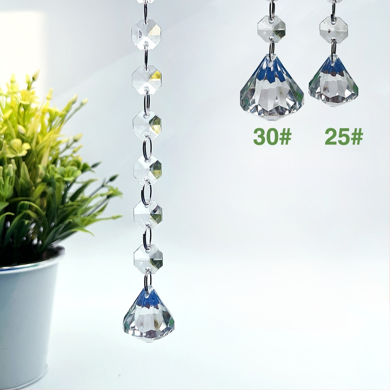 Vestuvių karoliukų grandinėlė, švino krištolo karoliukų virvelė, vestuvių scena, scenos lubų dekoracija, akrilo krištolo aštuonkampė karoliukų užuolaida