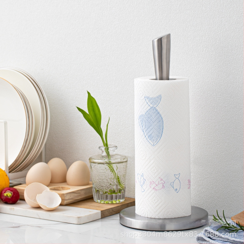 Nerūdijančio plieno virtuvinių rankšluosčių laikiklis, vertikalus popierinių rankšluosčių laikiklis, ritininio popieriaus laikiklis, maistinės plėvelės laikiklis, popierinių rankšluosčių laikymo lentynėlė, daugiafunkcis