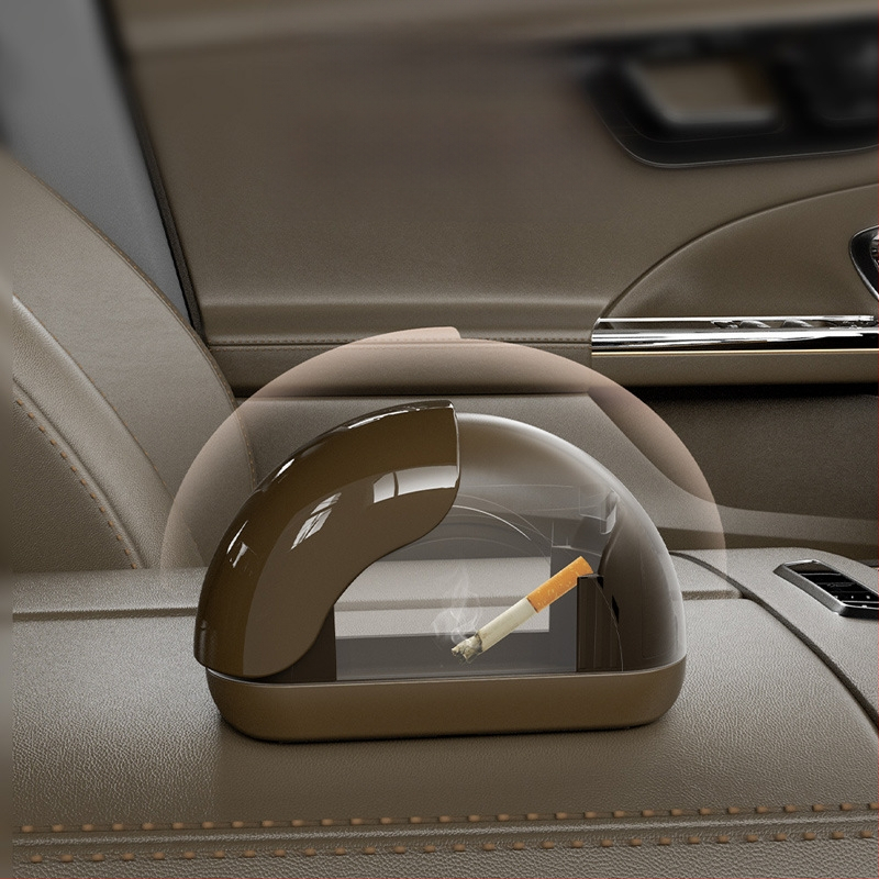 Nauja automobilio peleninė, automobilio peleninė, metalinis įdėklas, vieno paspaudimo dangtelio dangtelis, minkšta, lengva automobilio peleninė