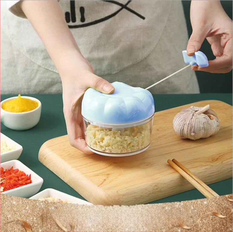 Mini česnakų košė, mažas rankinis česnakų maišytuvas, česnakų presas, virtuvėje naudojamas buitinis česnakų maišytuvas, česnakų maišytuvas, česnakų trauktuvas