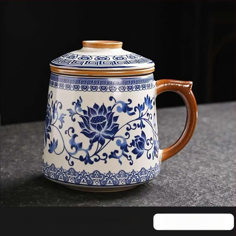 Ru krosnies arbatos puodelis susitikimams asmeninis biuro puodelis arbatos atskyrimo puodelis aukštos kokybės keraminis filtras kvapnus arbatos puodelis dovanų dėžutė