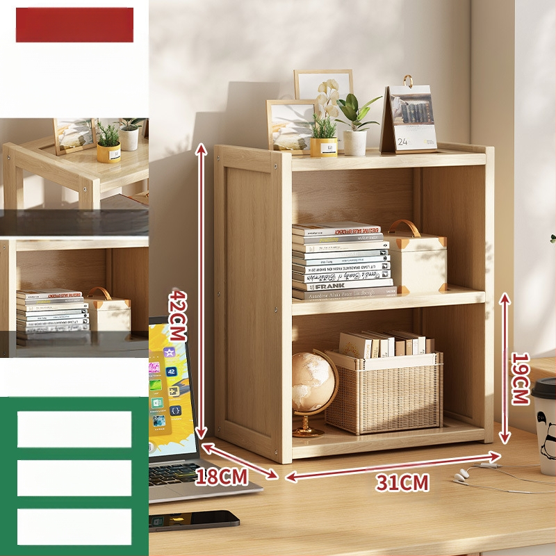 Stalinė lentyna iš medžio masyvo, maža, paprasta vaikų namų stalo knygų lentyna