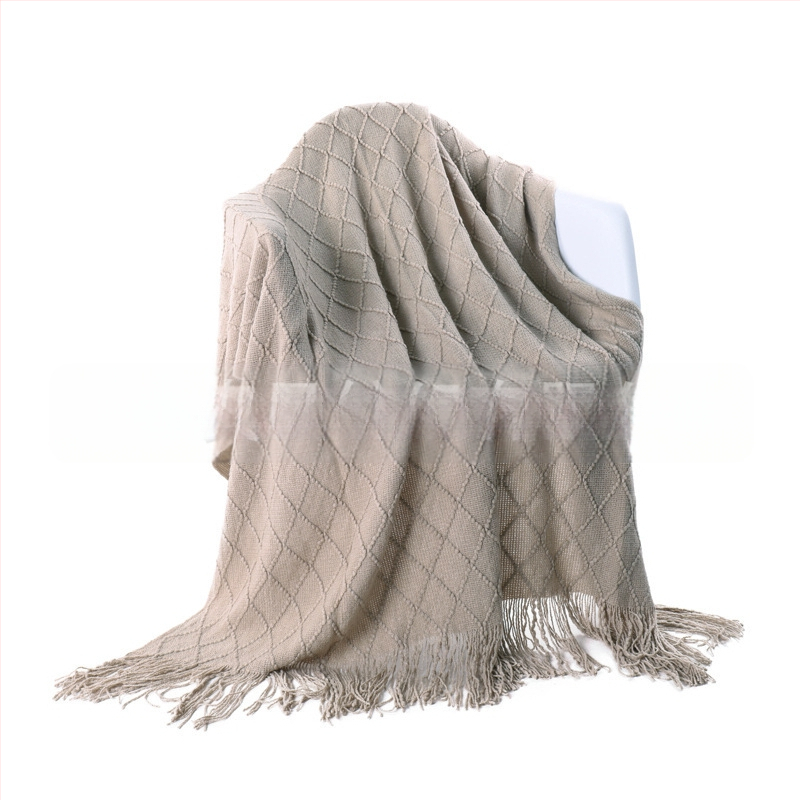 „Amazon Tassel“ antklodės užtiesalo antklodė, sofos užtiesalo antklodė, grynos spalvos megzta antklodė, „B&B“ rankšluosčių antklodė prie lovos