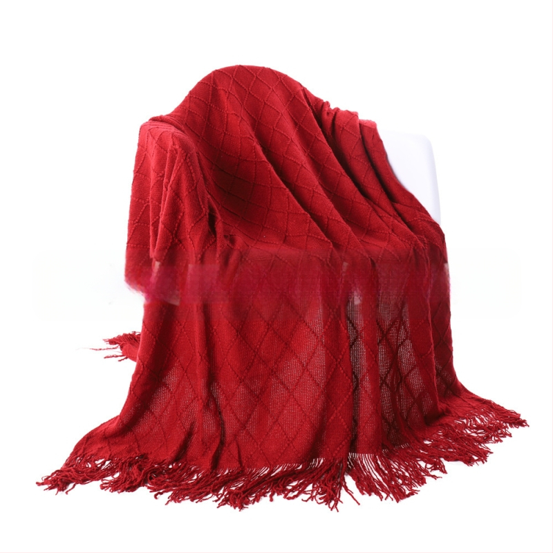 „Amazon Tassel“ antklodės užtiesalo antklodė, sofos užtiesalo antklodė, grynos spalvos megzta antklodė, „B&B“ rankšluosčių antklodė prie lovos