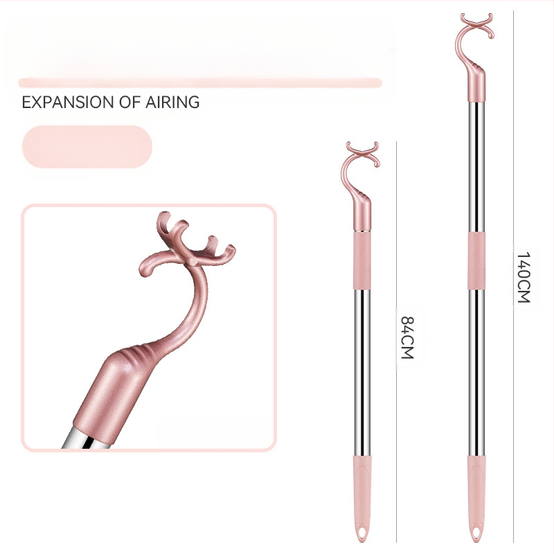Rõdu roostevabast terasest riidekahvel sissetõmmatav riidevarras paksendatud paksendatud riidekahvel riidevarras pikendatud riidevarras hulgimüük