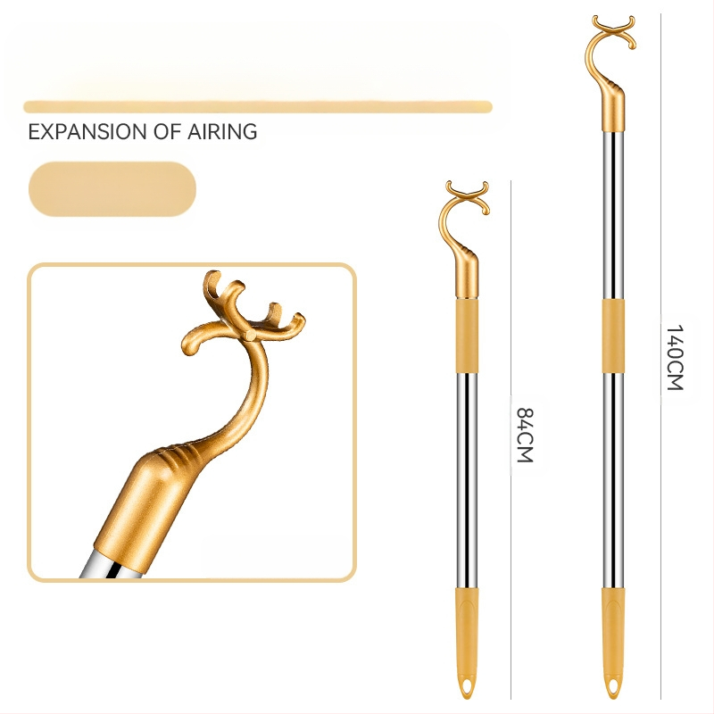 Rõdu roostevabast terasest riidekahvel sissetõmmatav riidevarras paksendatud paksendatud riidekahvel riidevarras pikendatud riidevarras hulgimüük