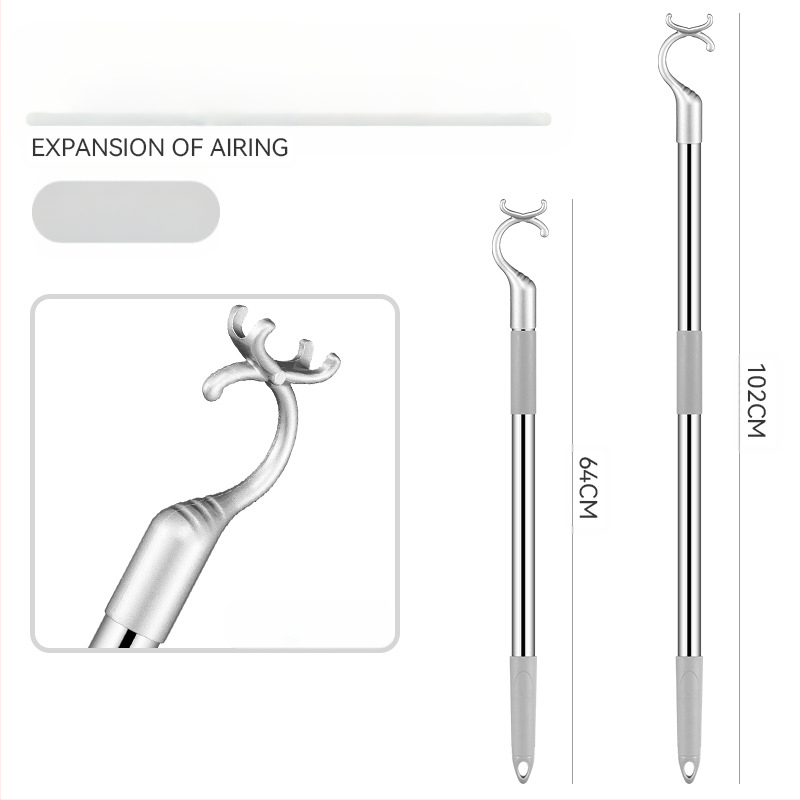 Rõdu roostevabast terasest riidekahvel sissetõmmatav riidevarras paksendatud paksendatud riidekahvel riidevarras pikendatud riidevarras hulgimüük