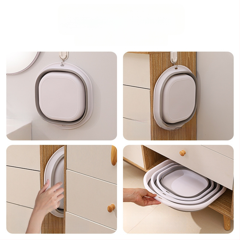 Kokkupandav kraanikauss ühiselamu kasutamiseks õpilase beebipesu näole kaasaskantav reisikompressioonveekauss majapidamiseks ristkülikukujuline