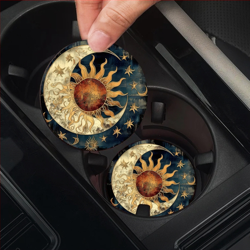 Tarpvalstybinis sprogstamasis aliejinis paveikslas, gėlių spausdinimas, padėkliukai, automobilio puodelio kilimėlis, automobilio puodelio laikiklis, šilumos izoliacinis kilimėlis, automobilio dekoravimas