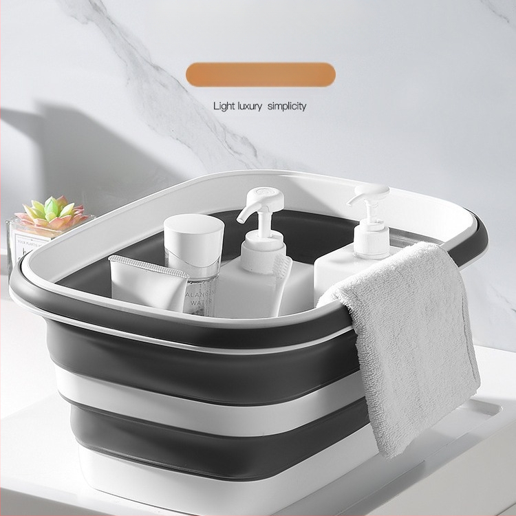 Sulankstomas daiktadėžės krepšelis vonios kambario valymo reikmenims laikyti krepšelis automobiliui lauko piknikui rankų krepšelis namų apyvokos virtuvės daržovių plovimo krepšelis