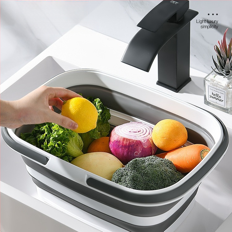 Sulankstomas daiktadėžės krepšelis vonios kambario valymo reikmenims laikyti krepšelis automobiliui lauko piknikui rankų krepšelis namų apyvokos virtuvės daržovių plovimo krepšelis