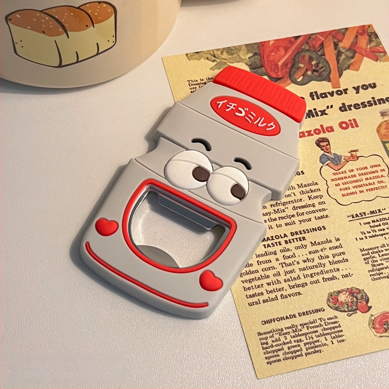 Loominguline piparkoogimehe pudeliavaja roostevabast terasest punase veini õlle soodaavaja magnetiline külmkapi kleebis interneti pidulik