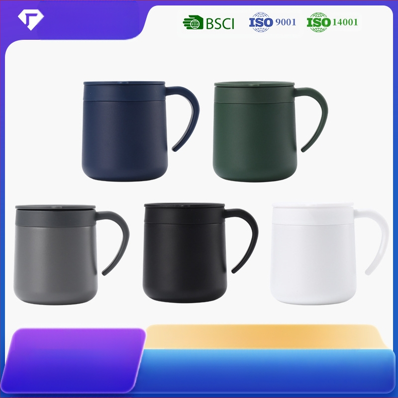 Piiriülene kõrge väärtusega roostevabast terasest kruus kaanega kahekihilise vaakumkohvitassiga kaasaskantava isolatsioonitassi kohandamiseks