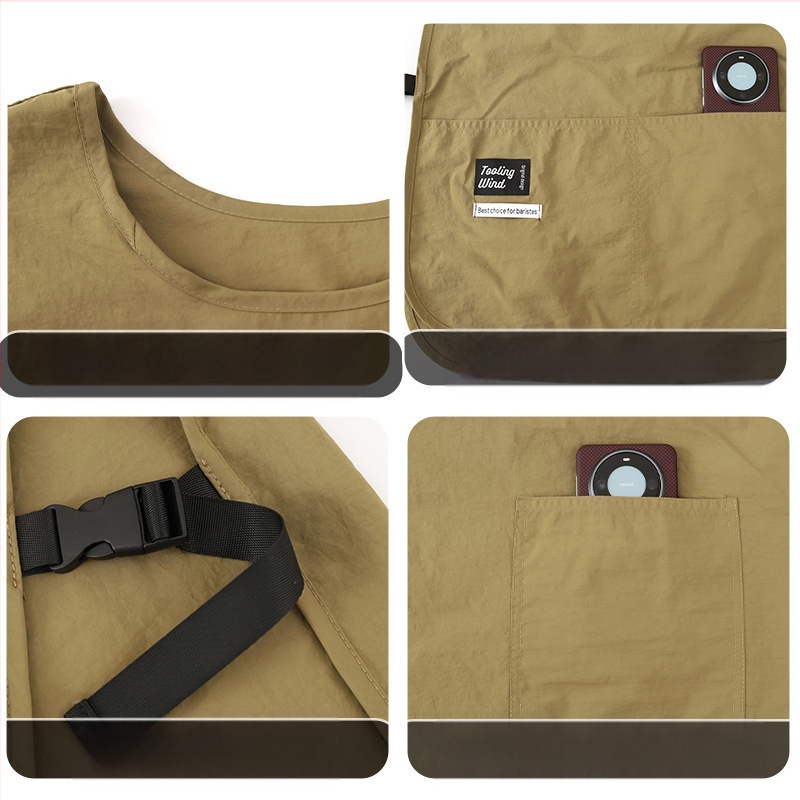 Veekindel tööriistavest, majapidamisköögi põll, toitlustuse spetsiaalne vest, 2025. aasta moodne toiduvalmistamise vöö meestele ja naistele