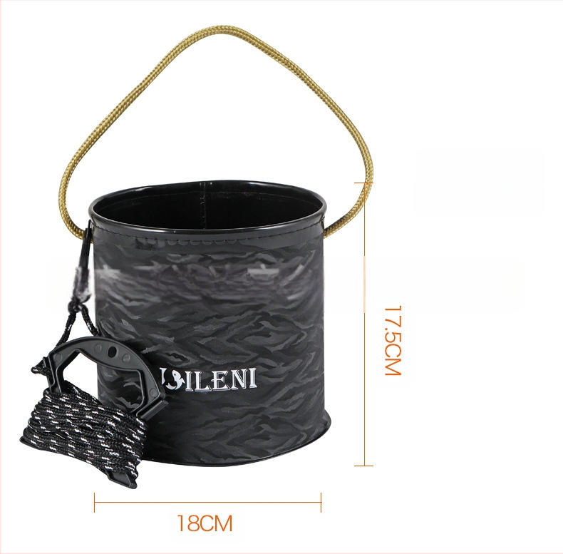 Eva sulankstomas vandens kibiras 6 m vandens kibiras žvejybos kibiras kūrybingas vandens banguotas žuvų kibiras su tinklu ir sustorintas