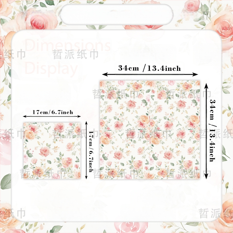 Салфетка за декорация на домашно парти с принт на розово шампанско през граница [готова наличност]