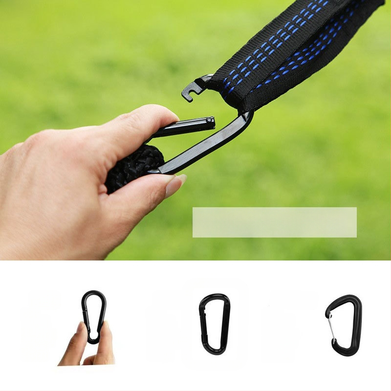 Алуминиева сплав, за къмпинг, планинарство, катарама, костюм, D-тип люлка, аксесоари за въжета, каишка за хамак, полиестерна панделка, колан за дърво