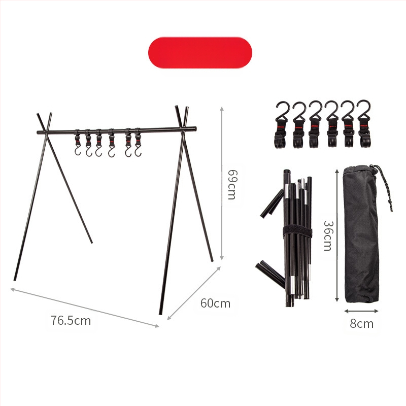 Välitelgi telkimine alumiiniumisulamist kaasaskantav statiivi kokkupandav hoiuruum reisikuivatusresti riputusrest