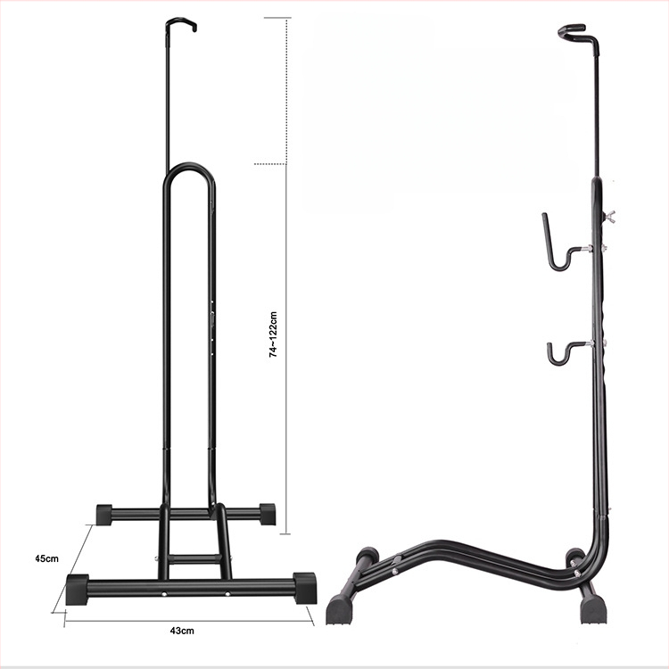 Daugiafunkcis dviračių parkavimo stovas, trijų viename, L tipo, įjungiamas vertikalus kalnų dviračių parkavimo stovas, ekrano stovas remontui