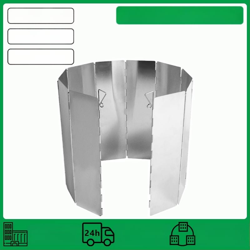 Vēja vairoga āra kasešu plīts vēja vairogs vēja vairogs vēja necaurlaidīga gredzenveida plīts korpuss gāzes plīts kempingam saliekama kempinga plīts