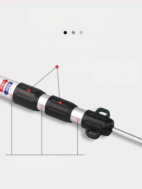 Välisse kasutatav teleskoop-alumiiniumisulamist varikatusepost, 2,3–3 m, reguleeritav 3-osaline telgi ukse pikendusklamber, kaasaskantav tugivarras