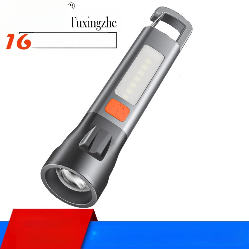 Stiprus žibintuvėlis, daugiafunkcis įkraunamas, namams, stovyklavimui, patvarus, lauko, itin ryškus, mini, didelio nuotolio nešiojamas žibintuvėlis