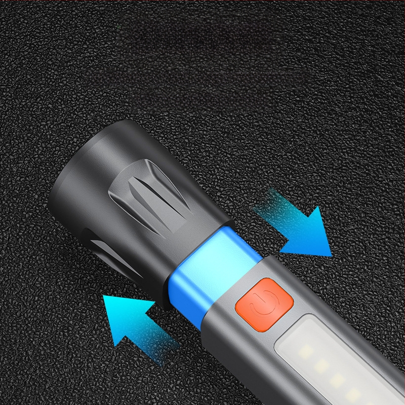 Stiprus žibintuvėlis, daugiafunkcis įkraunamas, namams, stovyklavimui, patvarus, lauko, itin ryškus, mini, didelio nuotolio nešiojamas žibintuvėlis