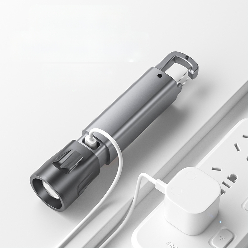 Stiprus žibintuvėlis, daugiafunkcis įkraunamas, namams, stovyklavimui, patvarus, lauko, itin ryškus, mini, didelio nuotolio nešiojamas žibintuvėlis