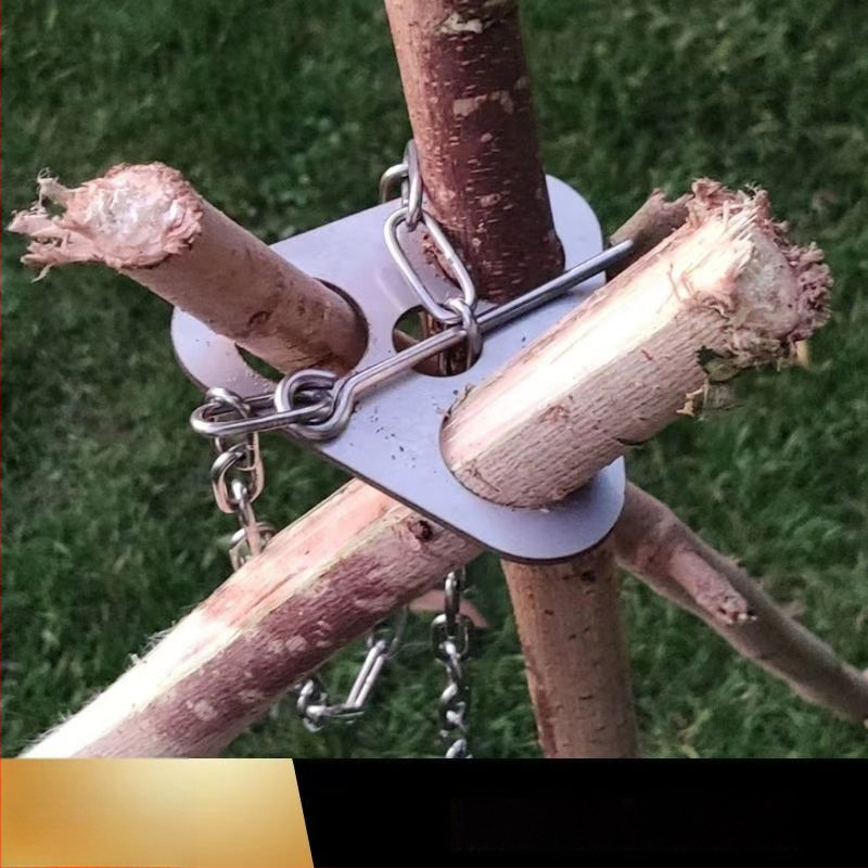 Välistingimustes lõkkeaseme rippuv pott piknikutulealus roostevabast terasest kaasaskantav kokkupandav statiiv