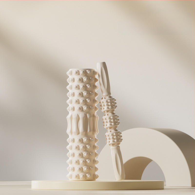 Băț de masaj pentru copii, coloană de yoga, ax din spumă, yoga pentru părinți și copii, relaxare pentru picioare, masaj cu role cu dinți de lup, non-lungi