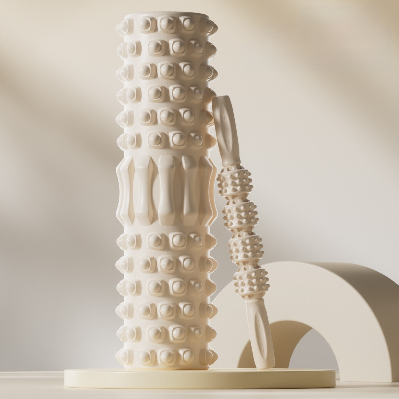 Băț de masaj pentru copii, coloană de yoga, ax din spumă, yoga pentru părinți și copii, relaxare pentru picioare, masaj cu role cu dinți de lup, non-lungi