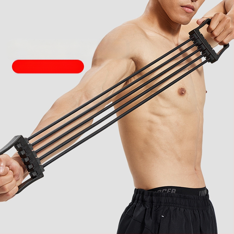 Viie toruga rindkere laienduspingutusseade, treeningvarustus selja treenimiseks, kodune lihaste elastne toru pingutusseade, eemaldatav tõmbenöör