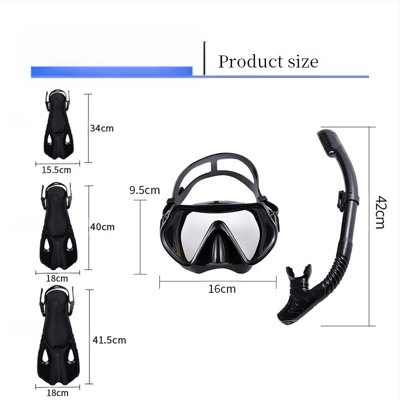 Piiriülene snorgeldamine sanbao sukeldumismask HD suure raamiga sukeldumisprillid hingamistoru lestad kolmeosaline komplekt tehase hulgimüük