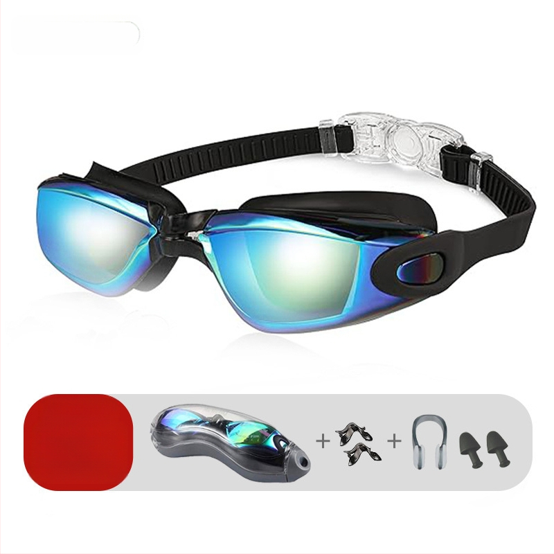 Dviejų dalių silikoniniai, vandeniui atsparūs, nerasojantys, HD plaukimo akiniai, skirti suaugusiems ir unisex plaukimo akiniams, skirti tarpvalstybiniams sprogimams.