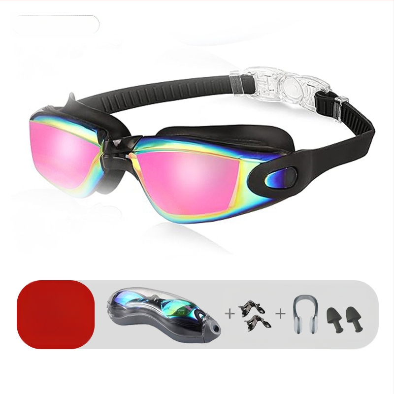 Dviejų dalių silikoniniai, vandeniui atsparūs, nerasojantys, HD plaukimo akiniai, skirti suaugusiems ir unisex plaukimo akiniams, skirti tarpvalstybiniams sprogimams.