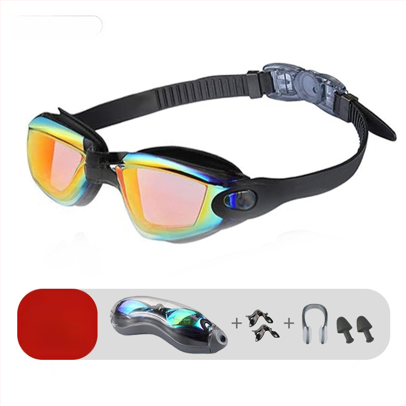 Dviejų dalių silikoniniai, vandeniui atsparūs, nerasojantys, HD plaukimo akiniai, skirti suaugusiems ir unisex plaukimo akiniams, skirti tarpvalstybiniams sprogimams.