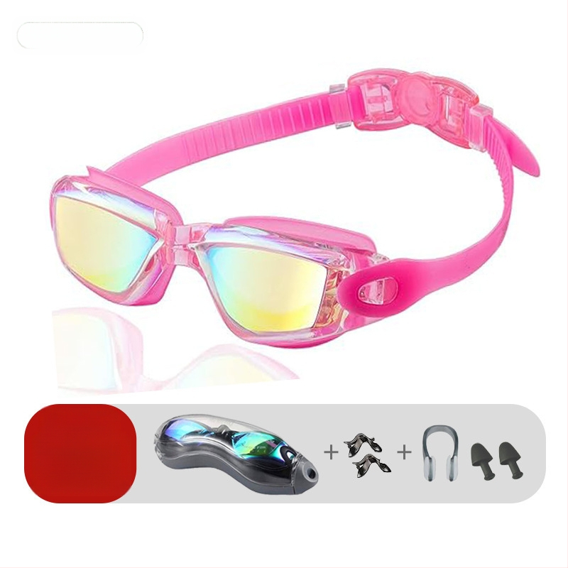 Dviejų dalių silikoniniai, vandeniui atsparūs, nerasojantys, HD plaukimo akiniai, skirti suaugusiems ir unisex plaukimo akiniams, skirti tarpvalstybiniams sprogimams.