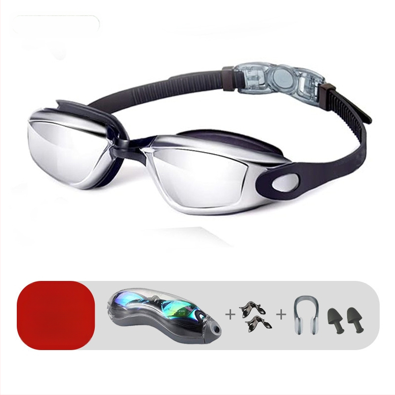 Dviejų dalių silikoniniai, vandeniui atsparūs, nerasojantys, HD plaukimo akiniai, skirti suaugusiems ir unisex plaukimo akiniams, skirti tarpvalstybiniams sprogimams.